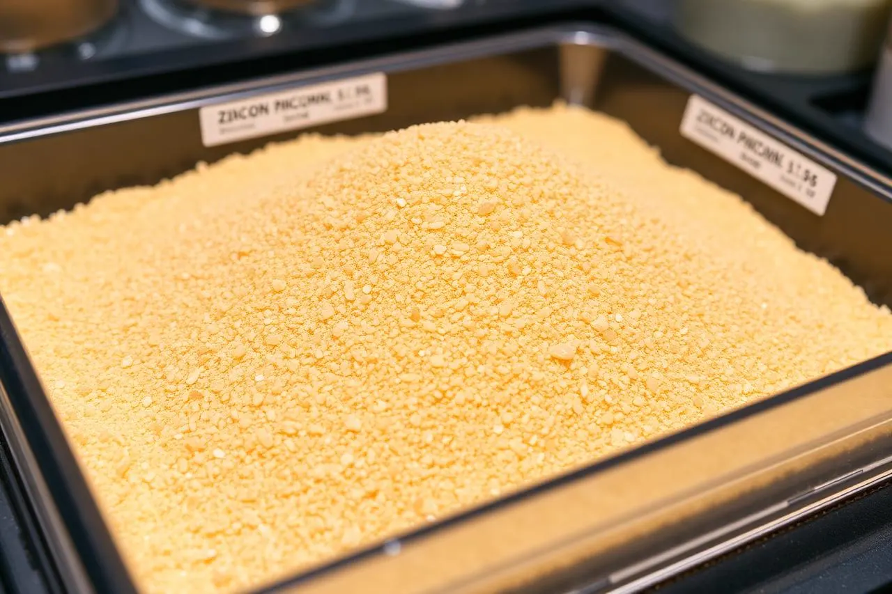 Concentré de zircon en laboratoire